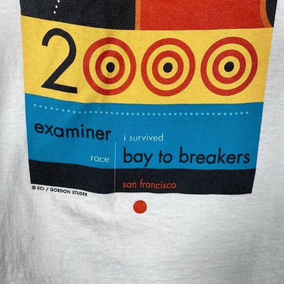 Vintage Bay to Breakers T-Shirt Size Large 2000 San Francisco White Graphic Tee - Picture 4 of 8